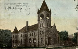 First Congrassional Church Sedalia, MO Postcard Postcard