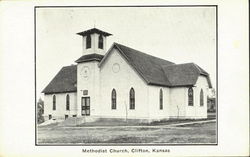 Methodist Church Clifton, KS Postcard Postcard