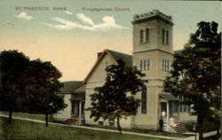 Congregational Church McPherson, KS Postcard Postcard