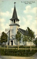 Ev. Luth. Emanual Church Alpena, MI Postcard Postcard