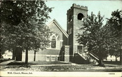 M. E. Church Monon, IN Postcard Postcard