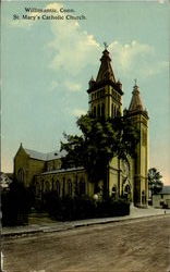 St. Mary's Catholic Church Willimantic, CT Postcard Postcard