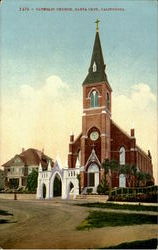 Catholic Church Santa Cruz, CA Postcard Postcard