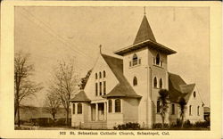 St. Sebastian Catholic Church Postcard