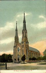 St. Mary'S Cathedral Peoria, IL Postcard Postcard