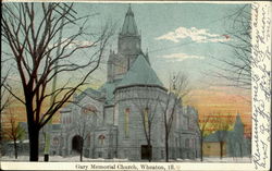 Gary Memorial Church Wheaton, IL Postcard Postcard