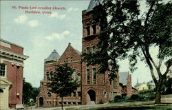 St. Pauls universalist Church Meriden, CT Postcard Postcard