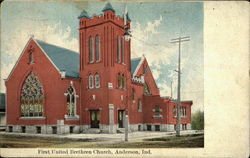 First United Brethern Church Anderson, IN Postcard Postcard