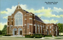 First Methodist Church Kewanee, IL Postcard Postcard