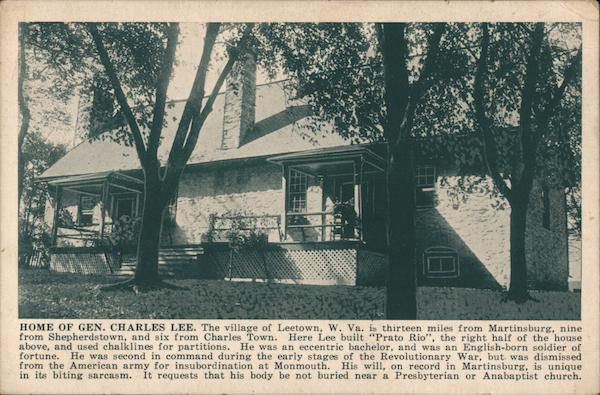 Home of Gen. Charles Lee Leetown West Virginia