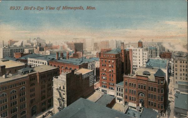 Bird's-Eye View of Minneapolis Minnesota O.J. Hibbard