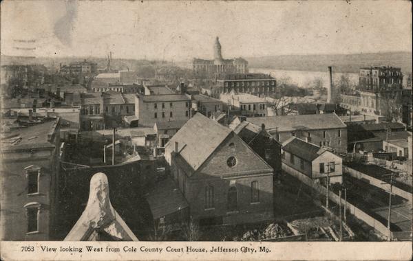 View looking West from Cole County Court House Jefferson City Missouri