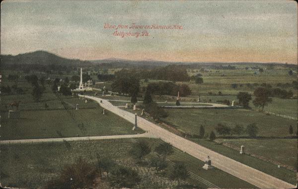 View from Tower on Hancock Avenue Gettysburg Pennsylvania