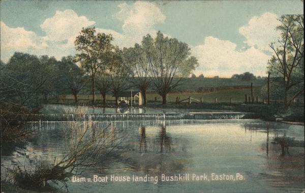 Dam and Boat House Landing, Bushkill Park Easton Pennsylvania