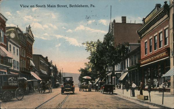 View on South Main Street Bethlehem Pennsylvania