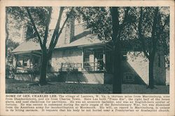 Home of Gen. Charles Lee Postcard