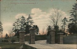 Entrance Pine Hill Cemetery Postcard