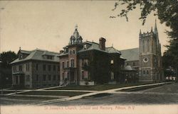 St. Joseph's Church, School and Rectory Postcard