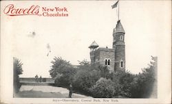 Observatory in Central Park - Powell's New York Chocolates Postcard