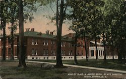 Ashley Hall & Acute Bldg., State Hospital Postcard