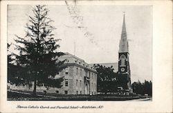 Roman Catholic Church and Parochial School Middletown, NY Postcard Postcard Postcard