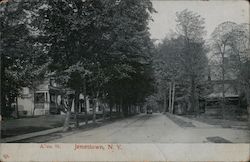 Looking Along Allen Street Postcard