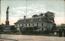 Manor Hall, 1682, and Soldiers Monument Postcard