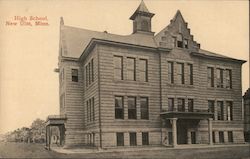 High School Building Postcard