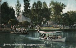 Boating on Lake Urbita Postcard