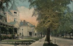 Looking East on Prairie Avenue from Edward Street Postcard