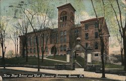 New High School and Wolf Memorial Gateway Postcard