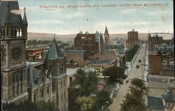 Washington Avenue Looking South From Mulberry Street Postcard