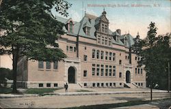 High School Building Middletown, NY Postcard Postcard Postcard