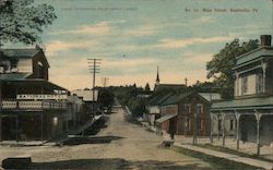 Looking Along Main Street Postcard