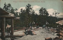 Mining in Vicinity of Laramie Peak, South of Douglas Postcard