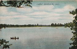 Lake Scene Lake Zurich, IL Postcard Postcard Postcard