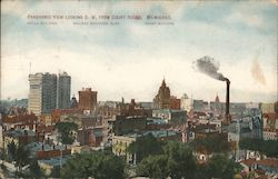 Panoramic View Looking S.W. from Court House Postcard