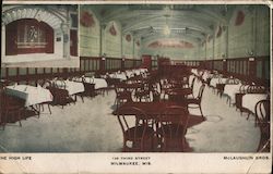 Fancy restaurant with empty tables Postcard