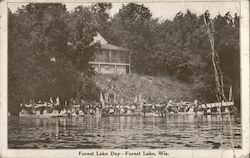 Forest Lake Day Campbellsport, WI Postcard Postcard Postcard