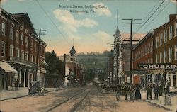 Market Street, looking East Kittanning, PA Postcard Postcard Postcard