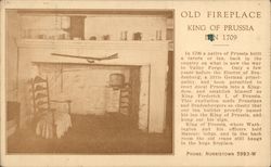 Old Fireplace, King of Prussia Inn Postcard