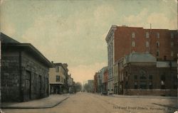 Third and Broad Streets Postcard