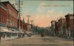 Liberty Street, Looking East Franklin, PA Postcard Postcard Postcard