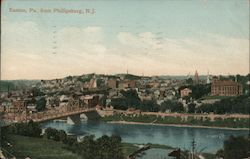 View from Phillipsburgh, N.J. Easton, PA Postcard Postcard Postcard