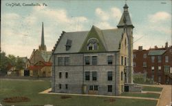 City Hall Connellsville, PA Postcard Postcard Postcard