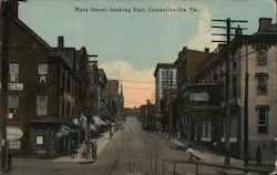 Main Street, Looking East Connellsville, PA Postcard Postcard Postcard