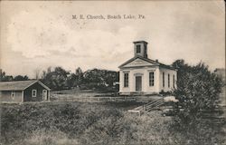 M.E. Church Beach Lake, PA Postcard Postcard 