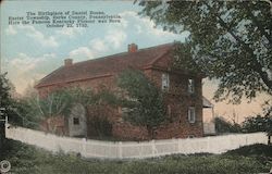 Birthplace of Daniel Boone, Berks County Postcard