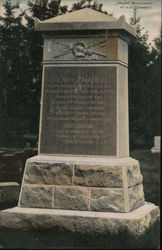 Madill Monument, Wysox Cemetery Pennsylvania Postcard Postcard Postcard