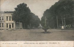 Corner Central Ave. and Main St. Postcard